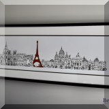 A02. Framed Paris print. 